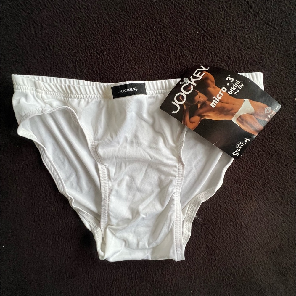 Jockey Vintage Micro Bikini Brief Silky Stretch Underwear NWT No Fly Semi Sheer